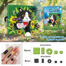 BseSparklion Flowers Tuxedo Cat table top display adds a playful focal point.
