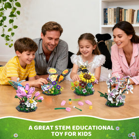BseSparklion flower-themed build set fuels creative construction and STEM thinking.
