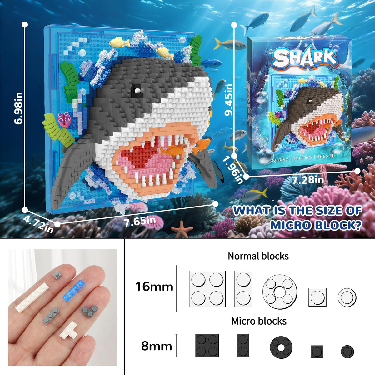 BseSparklion shark micro blocks assembly for a satisfying project.