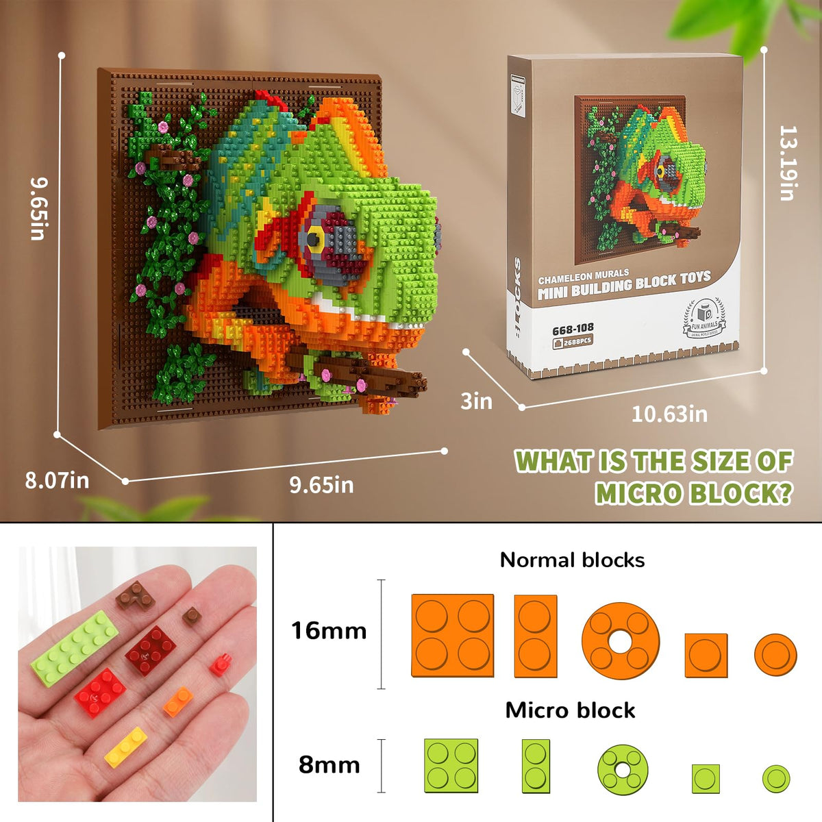 BseSparklion micro blocks set ideal for wall display or tabletop art