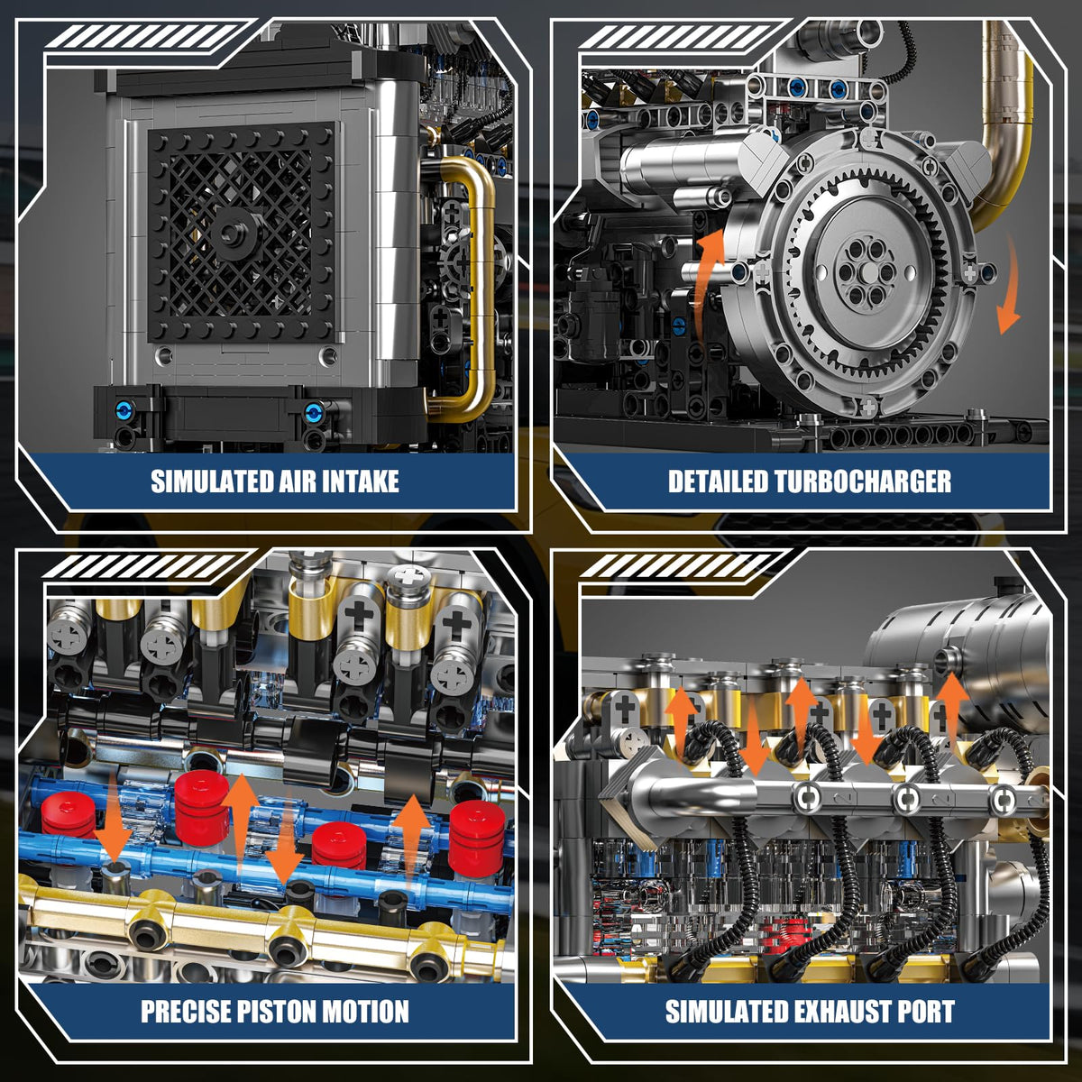 BseSparklion movable pistons showcase engine cycles in real time.