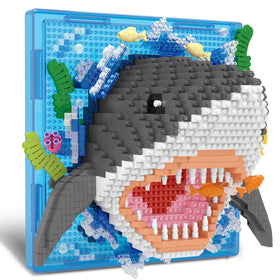 BseSparklion Shark wall art 1644-pcs adds oceanic flair to any wall.