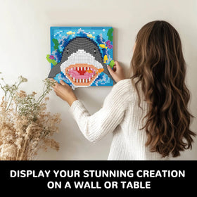 BseSparklion shark table display idea doubles as desk decor.