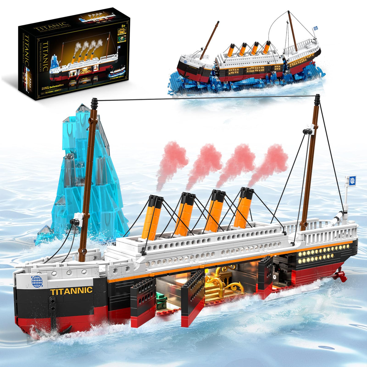 BseSparklion Titanic ship model with lights for impressive display
