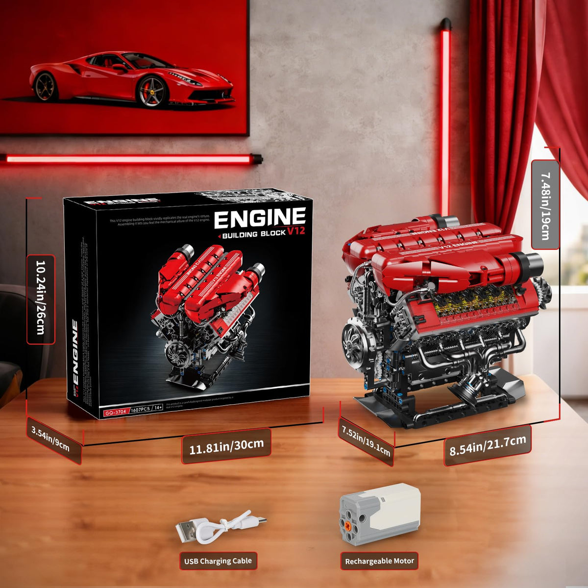 BseSparklion V12 engine ABS parts emphasize durability and realism