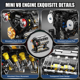 BseSparklion V8 engine model manual joystick operation for interactive learning