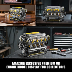 BseSparklion V8 exhaust system visible on the engine model