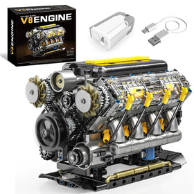 BseSparklion V8 engine with moving pistons for hands-on engine learning