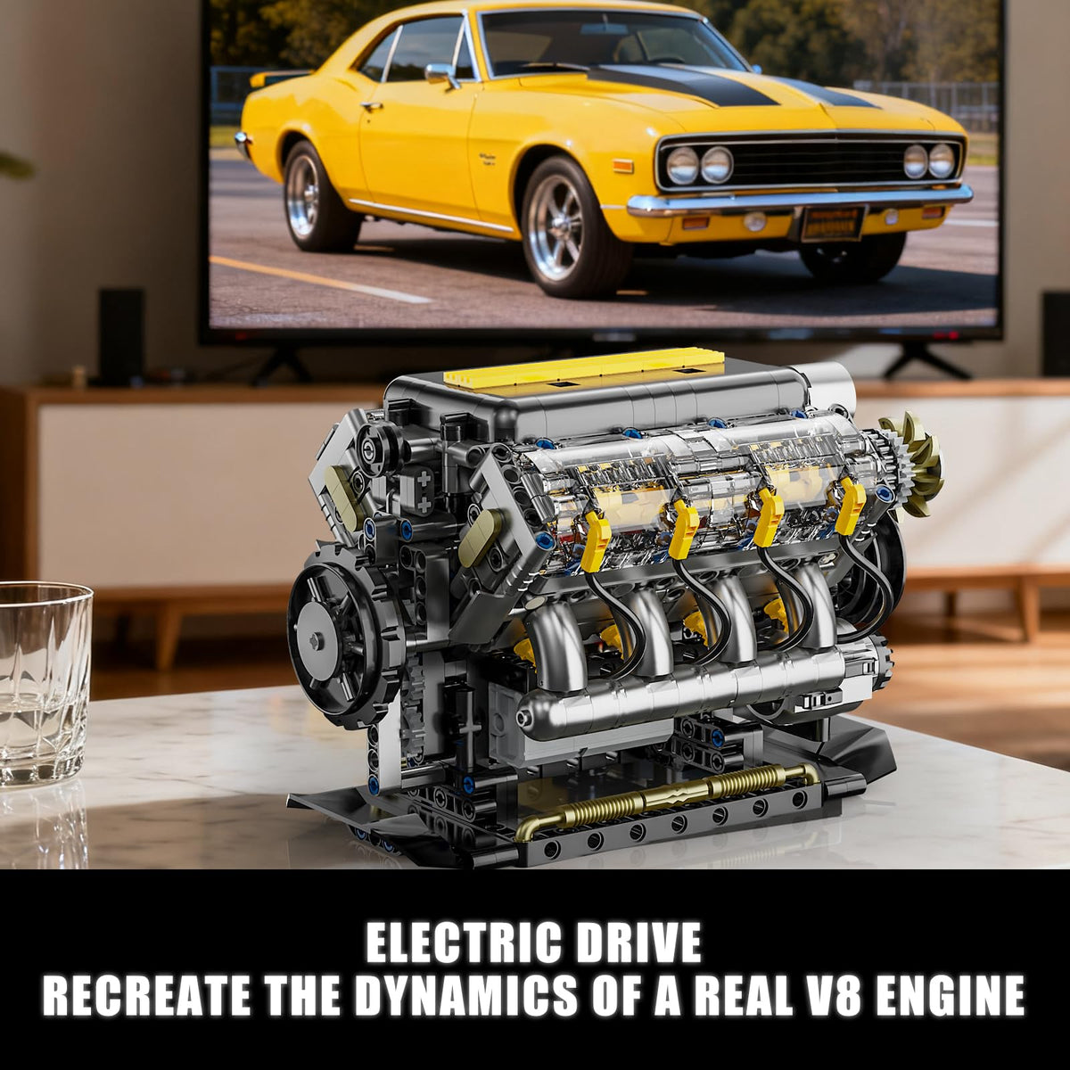 BseSparklion V8 valve train detail for practical STEM exploration