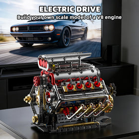 BseSparklion V8 engine pistons in motion for interactive observation and STEM learning