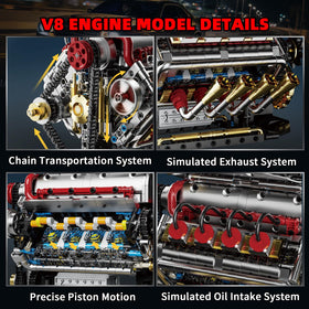 BseSparklion V8 valve-train detail highlights gears and realism for enthusiasts