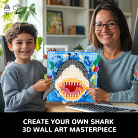 BseSparklion shark wall display idea for living rooms or offices.