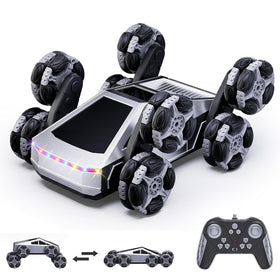 Bsgifts 8WD RC stunt car front view, rugged design for versatile terrain rides
