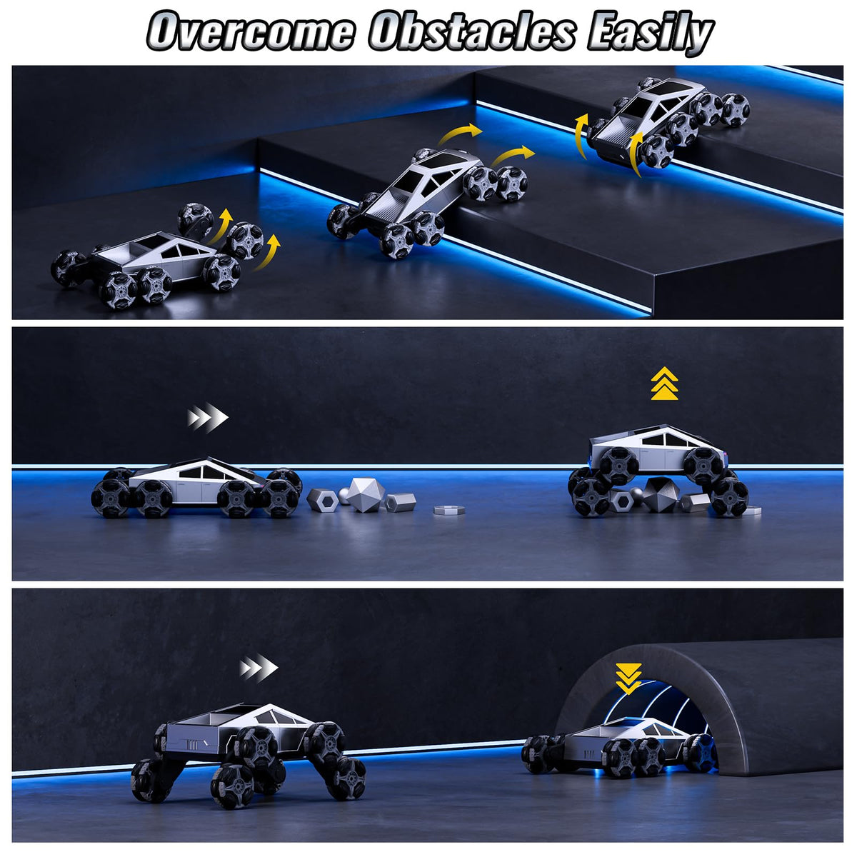 Bsgifts RC stunt car with LED lights and music for exciting night driving
