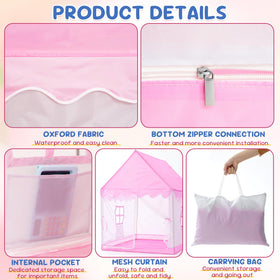 BSHAPPLUS interior pockets help organize toys and essentials inside the tent.