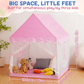 BSHAPPLUS pink tent with thickened poles for sturdy toddler play indoors or outdoors.