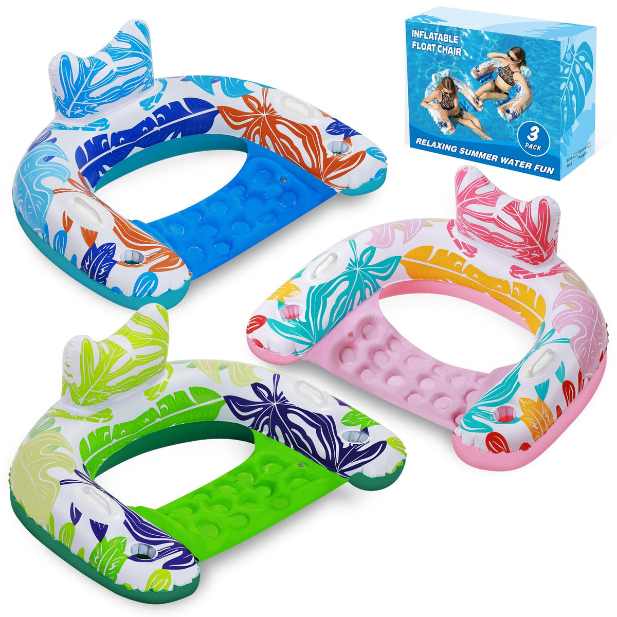 BSIEZC Pool Floats Quick Inflation and Deflation.