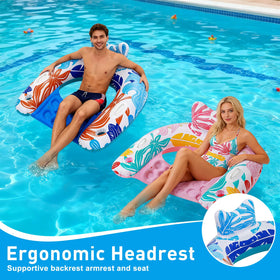 BSIEZC Pool Floats Sturdy Handles for easy entry and carrying.