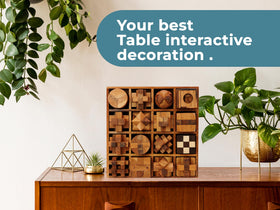 BSIRI 16-in-1 puzzle box with detailed wood grain inspires mindful exploration