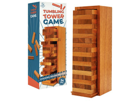 BSIRI wooden tumbling tower blocks showing premium craftsmanship and balance