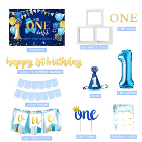 BSMIEFUS 1st birthday balloon boxes for a festive tablescape.