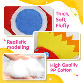 BSTAOFY fourteen-and-a-half-inch rocket plush ideal as a toddler gift