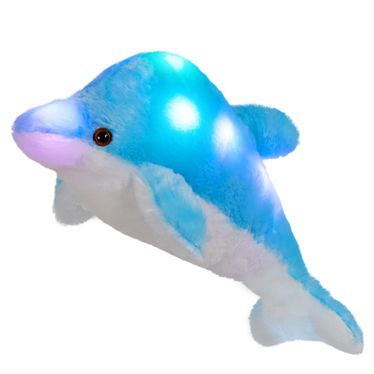 BSTAOFY 18 inch glow dolphin plush as bedtime night light.