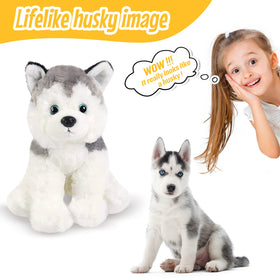 BSTAOFY husky plush tail close-up showing fluffy plume for realism