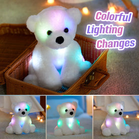 BSTAOFY LED night light Polar Bear on shelf, soft ambience for bedtime.