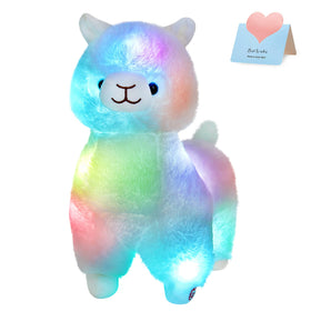 BSTAOFY light-up alpaca toy with cheerful eyes, welcoming bedtime glow.