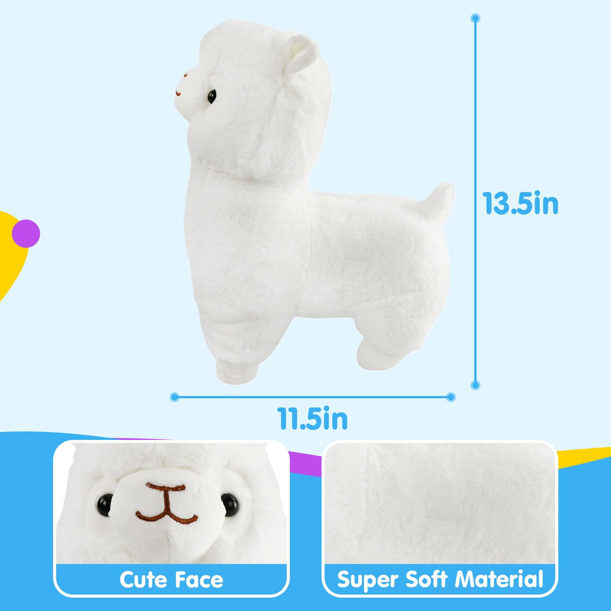 BSTAOFY soft plush alpaca close-up highlighting cozy texture.