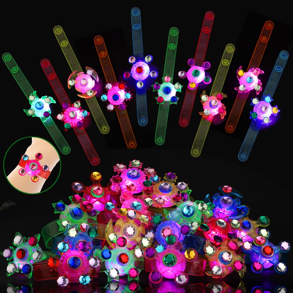 BSTDECOR LED fidget bracelets multi-color pack for bright party visuals and active play.