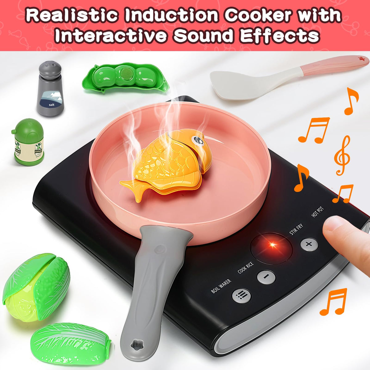 Bstoyder 168Pcs play kitchen sliceable food helps kids practice safe cutting and color recognition.