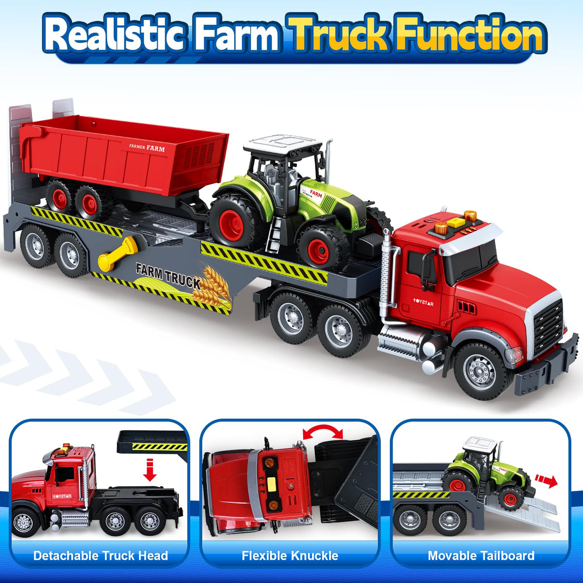 Bstoyder 21inch toddler truck separable head for imaginative play.