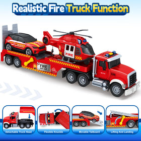Bstoyder 21inch truck with helicopter invites rescue scene play.