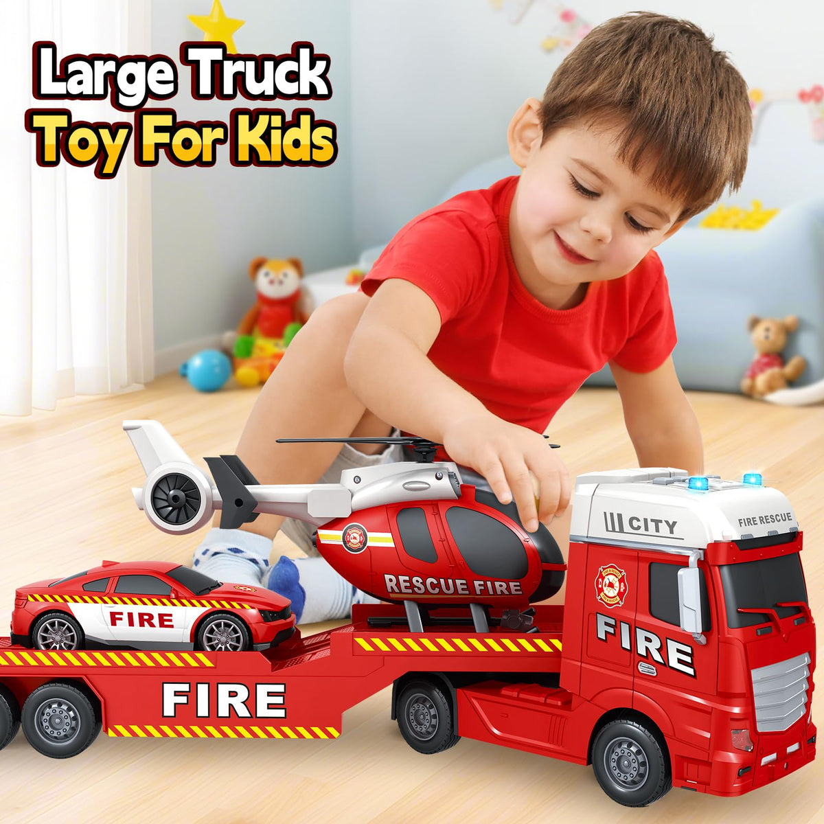 Bstoyder rescue-themed playset encourages creative storytelling and cooperative play.