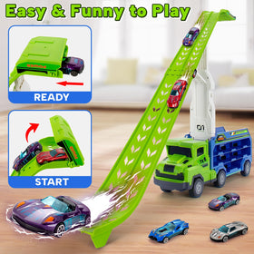 Bstoyder unfolded race track showing extended racing space for friendly competition.