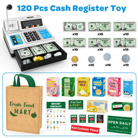 Bstoyder cash register drawer open with coins and sounds for realism