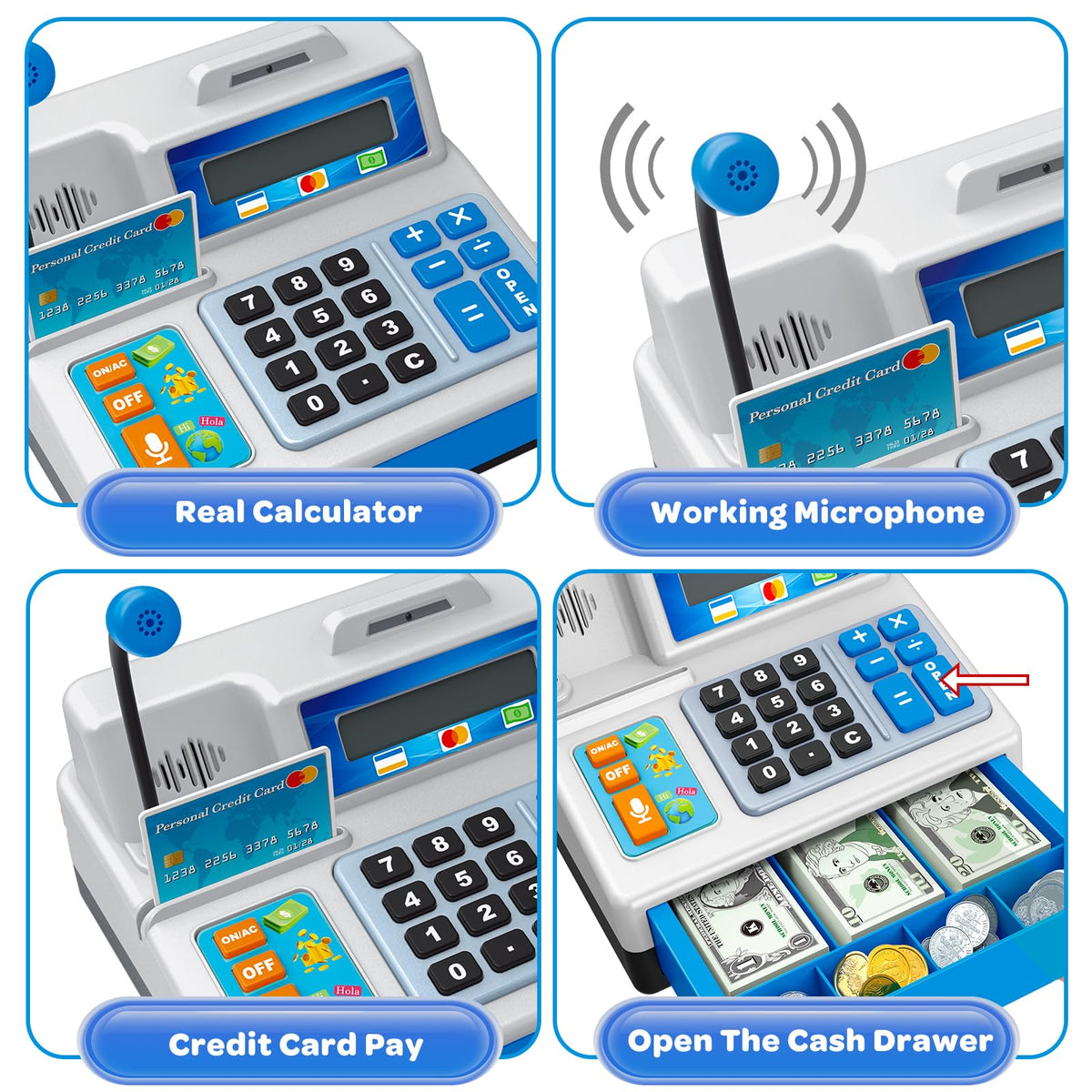 Bstoyder credit card swipe toy for pretend payments and storytelling.