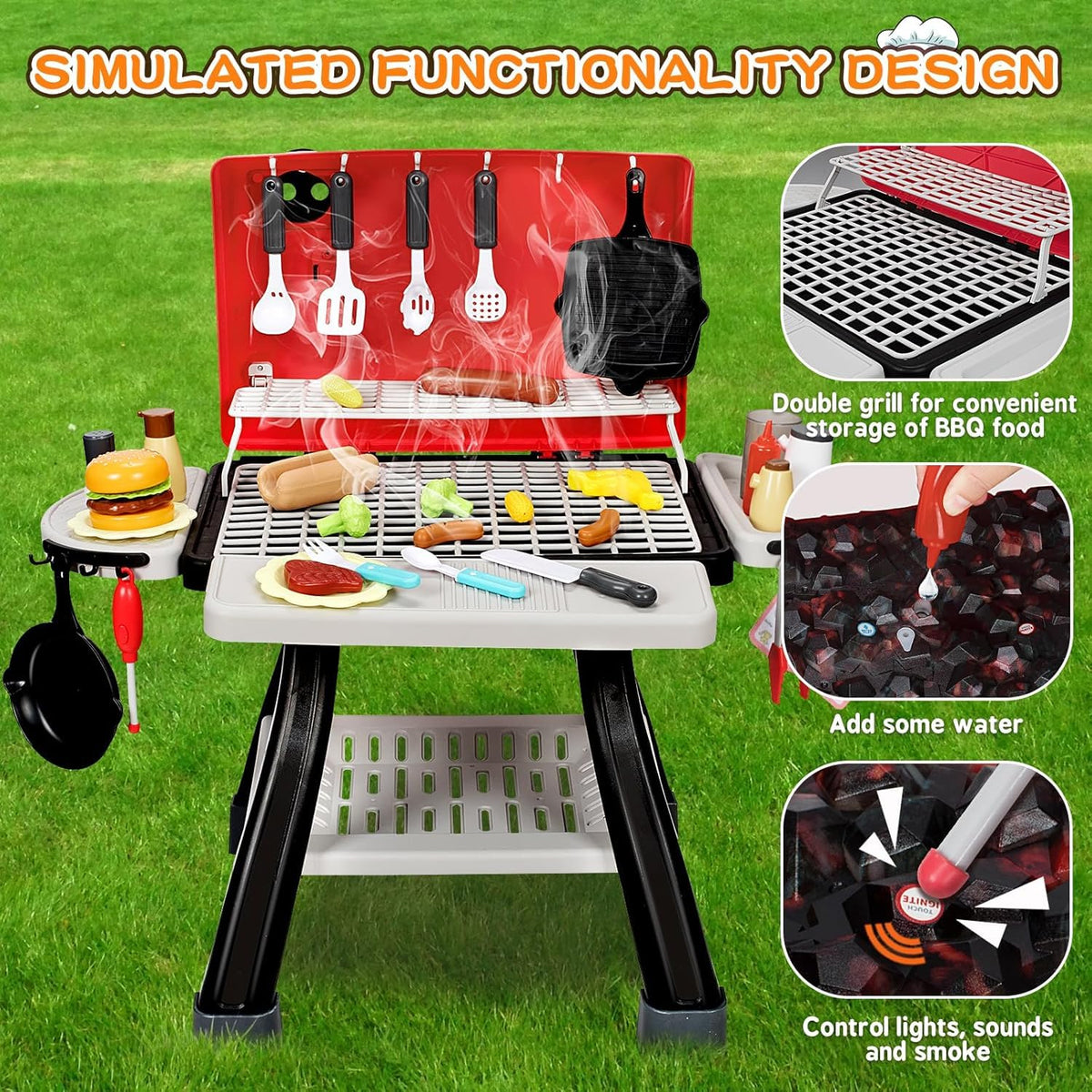 Bstoyder double-layer grill design expands play space for creative BBQ sessions.