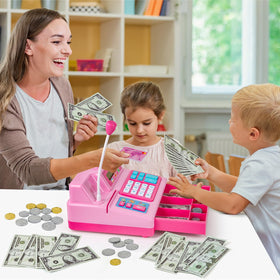 Bstoyder Drawer with cha-ching sound adds realism to cooperative play.