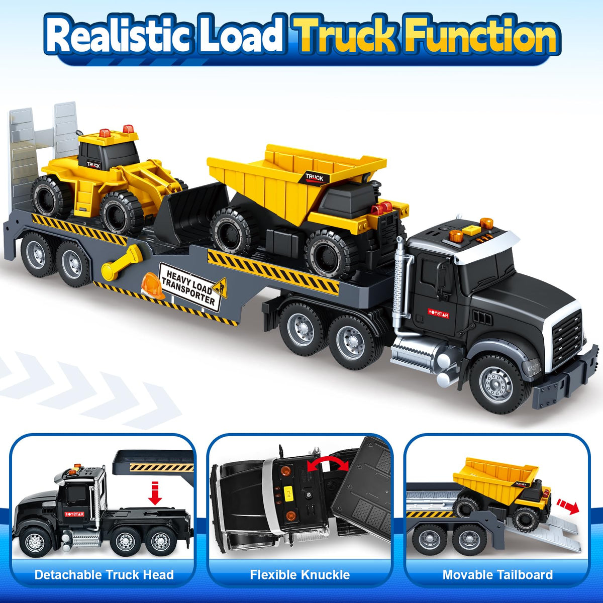 Bstoyder Excavator attachment enhances building play and fine motor skills.