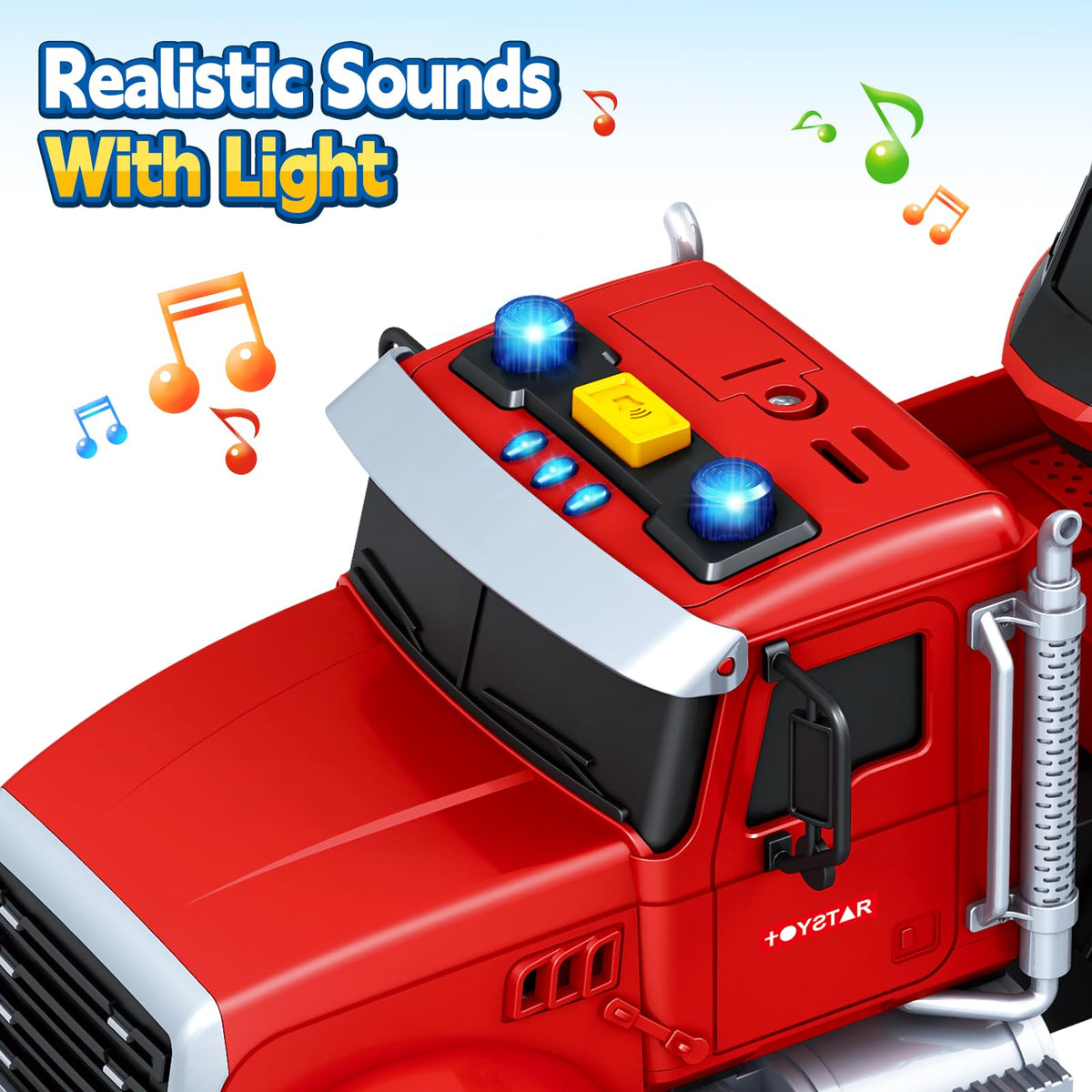 Bstoyder fire car feature helps toddlers pretend fast rescue missions.