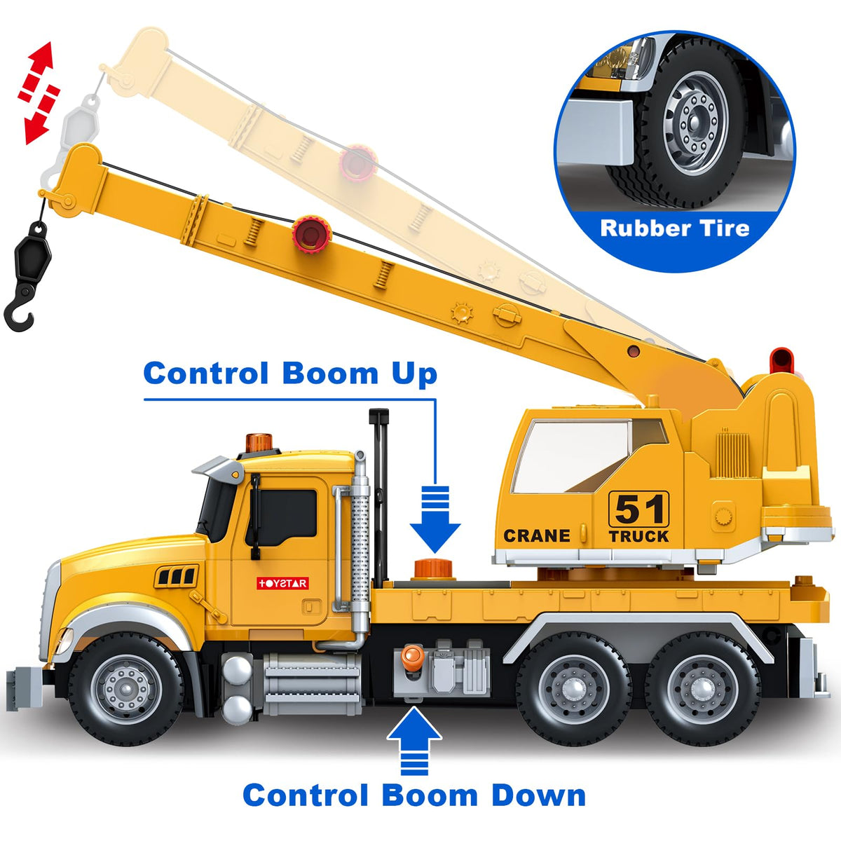 Bstoyder friction-powered truck push and go promotes active motor skills during play.