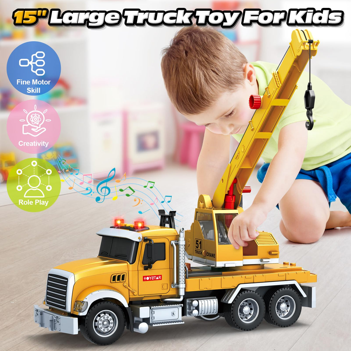 Bstoyder independent hook crane supports moving different vehicles in stories.
