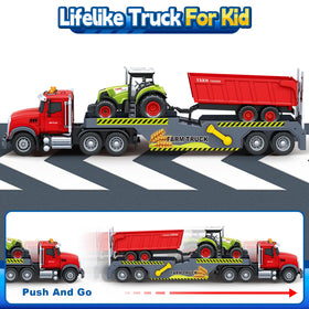 Bstoyder truck lights and sounds enhance pretend farm logistics for kids.
