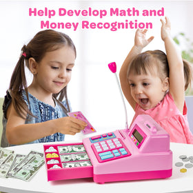 Bstoyder Plastic Coins and Paper Cash promote counting and money handling play.