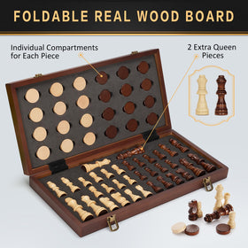 Bstoyder premium wooden chess pieces close-up with smooth finish