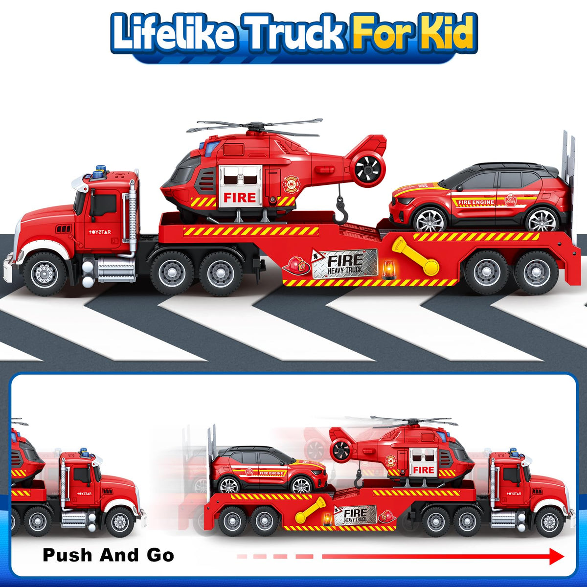 Bstoyder push-and-go truck supports easy mobility for early walkers.