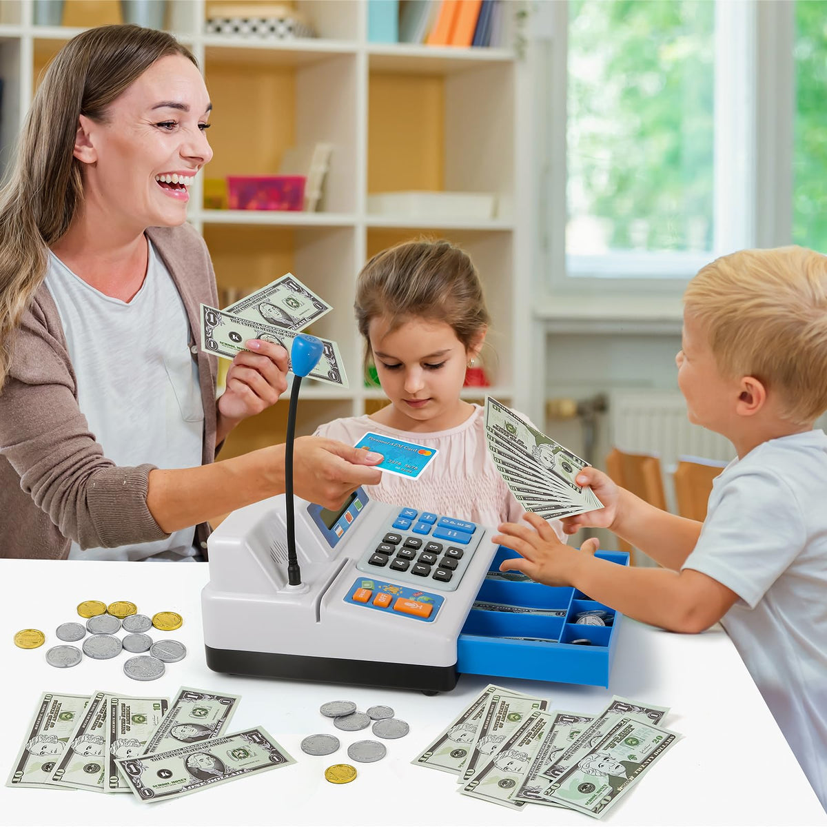 Bstoyder built-in real calculator supports basic arithmetic during play.
